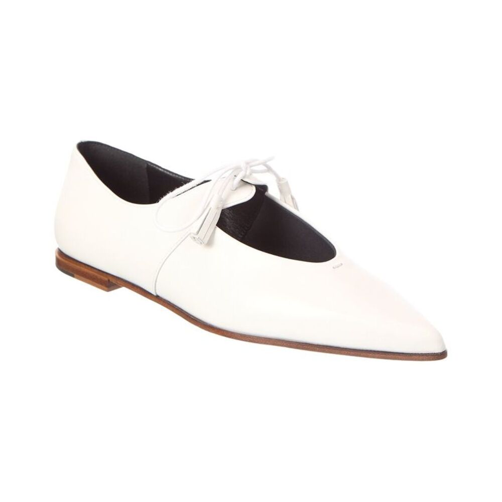 Max Mara Leather Flat, White